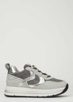 Сірі кросівки Voile Blanche Marple із сріблястими вставками, фото